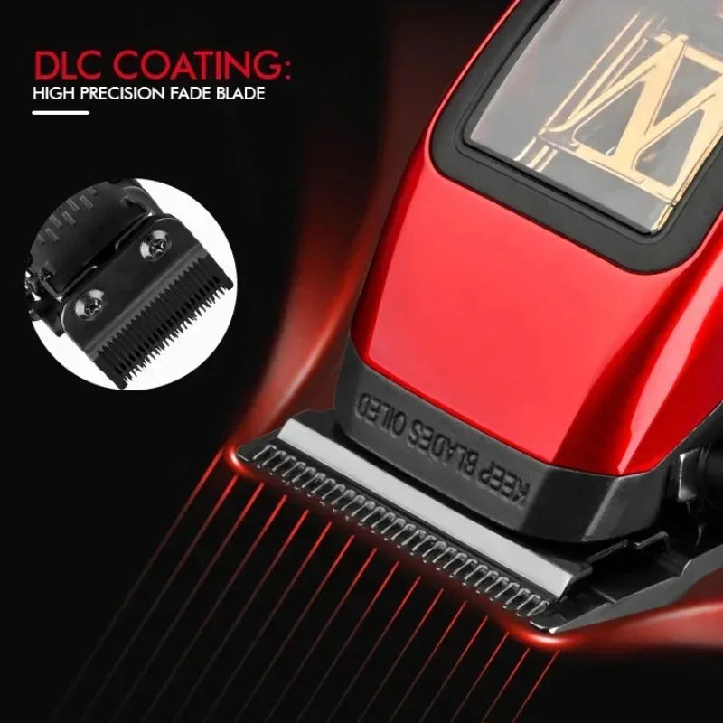 WMARK NG-X1 Professional Hair Clippers for Men, Microchipped Magnetic Motor 10000RPM 9V with Charge Stand, Cordless Cutter Trimmer